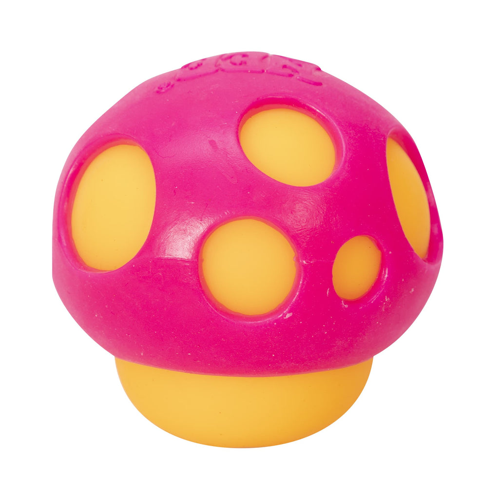NeeDoh Groovy Shroom - Orange with Pink Top Mushroom